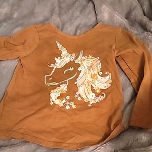 Brown long sleeved unicorn top